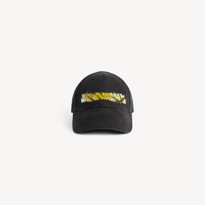 Homme's Casquette Messy Spray in Noir - Homme | Balenciaga Monaco FR - Image 1