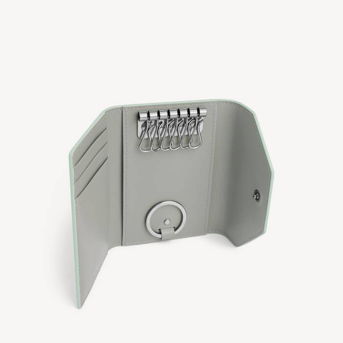 여성 엔벨롭 스플릿 링 키 케이스 미네랄 그린 - 여성 | 발렌시아가 대한민국 KO - Image 3