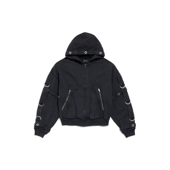 hoodie zippé d-ring cargo