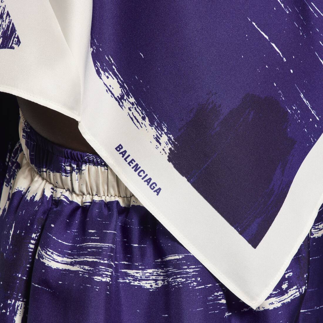 Paintbrush Cape-top f&uuml;r Damen in Blau | Balenciaga Deutschland DE - Image 5