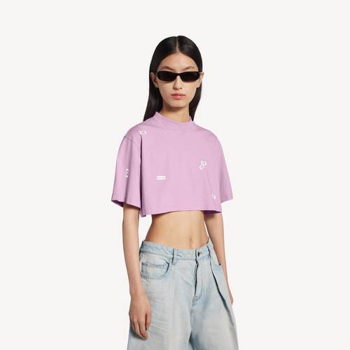 520 stickers cropped t-shirt