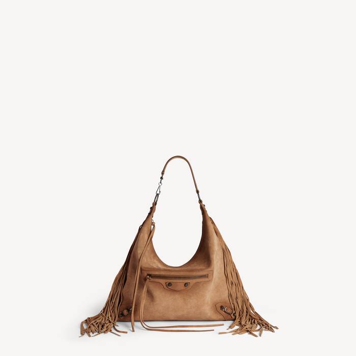 Women's Le City Hobo Bag Medium in Camel - Women | Balenciaga United Kingdom EN - Image 1