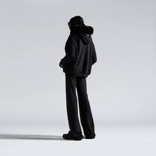 fluffy zip-up hoodie