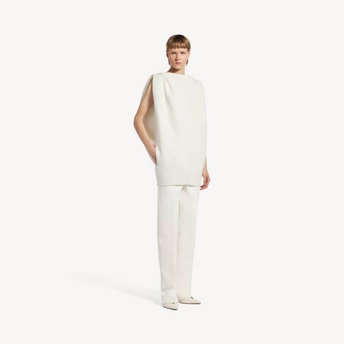 Women's Short Sack Dress in Ivory - Women | Balenciaga United States EN - Image 3