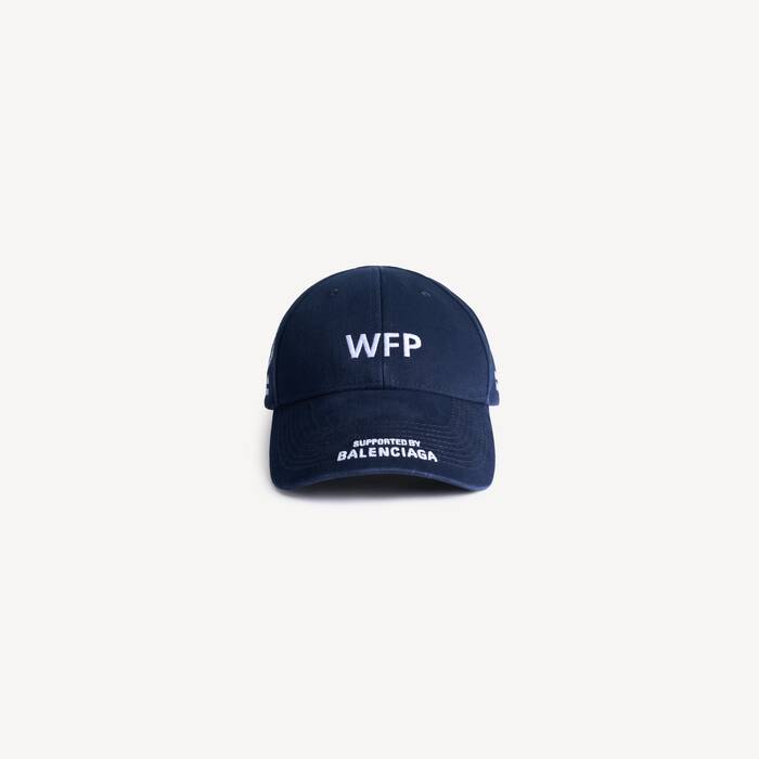 Cappello Wfp da Uomo in Navy - Uomo | Balenciaga Italia IT - Image 1