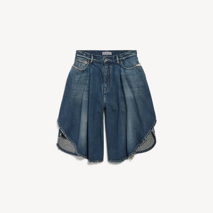 Women's Tulip Bermuda in Dark Ocean - Women | Balenciaga Bulgaria EN - Image 2