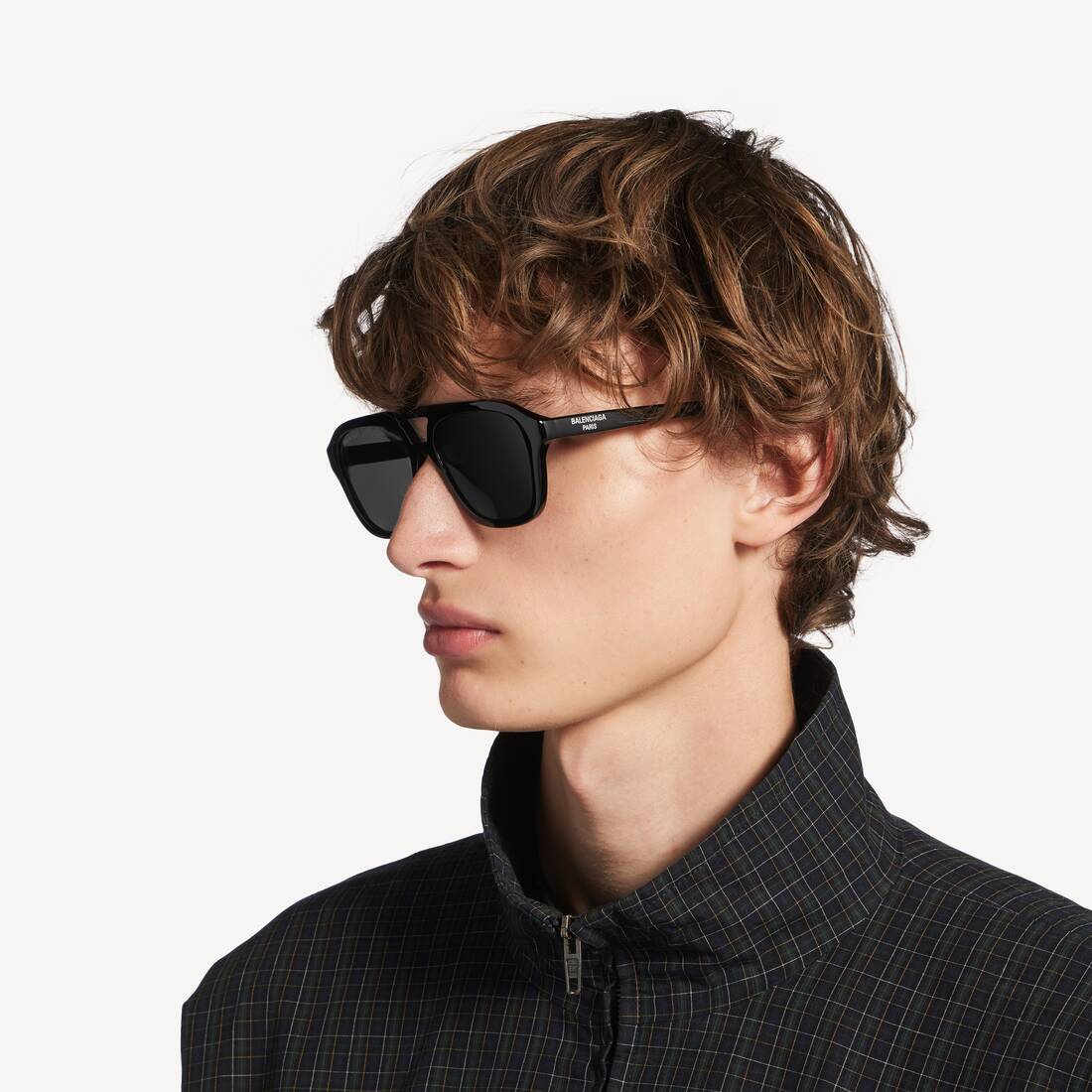 Men's Daily Pilot Sunglasses in Black | Balenciaga Netherlands EN - Image 7