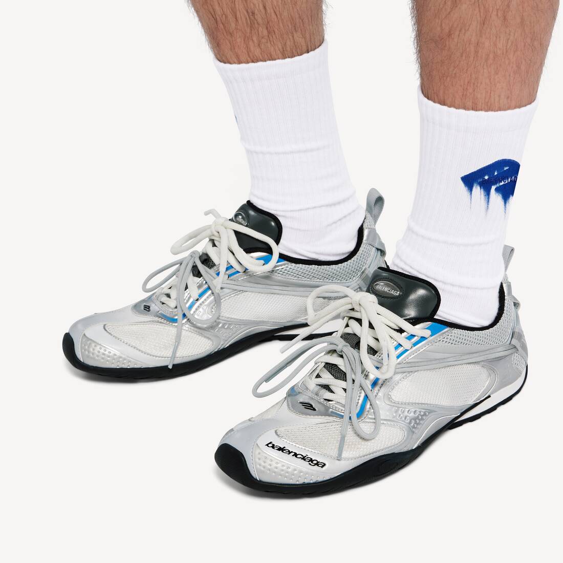 Sneaker Radar Gradient Lines pour Homme en Blanc/gris/argent/noir/bleu | Balenciaga France FR - Image 6