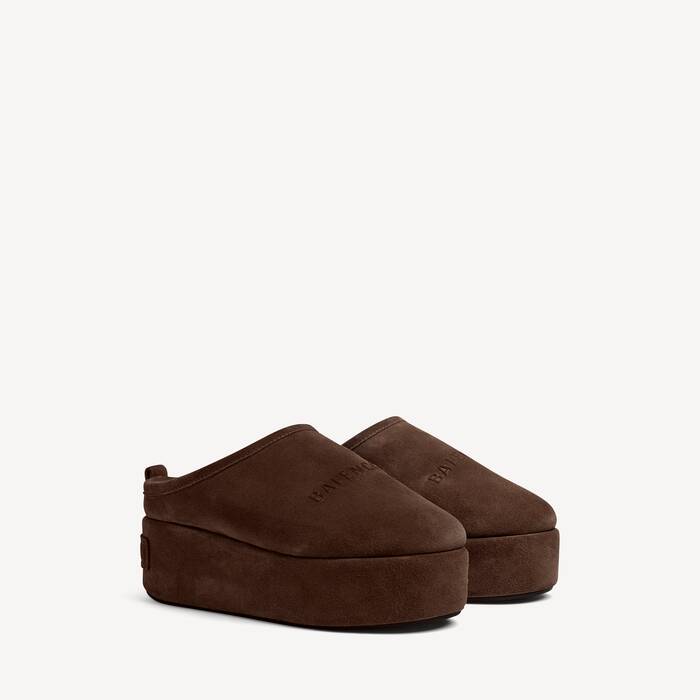 Women's Alaska Soft Platform Mule in Light Espresso - Women | Balenciaga United States EN - Image 2