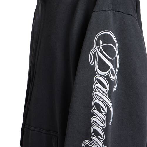 cursive oversized hoodie