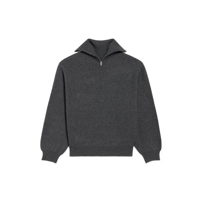 백-투-프론트 하이넥 스웨터