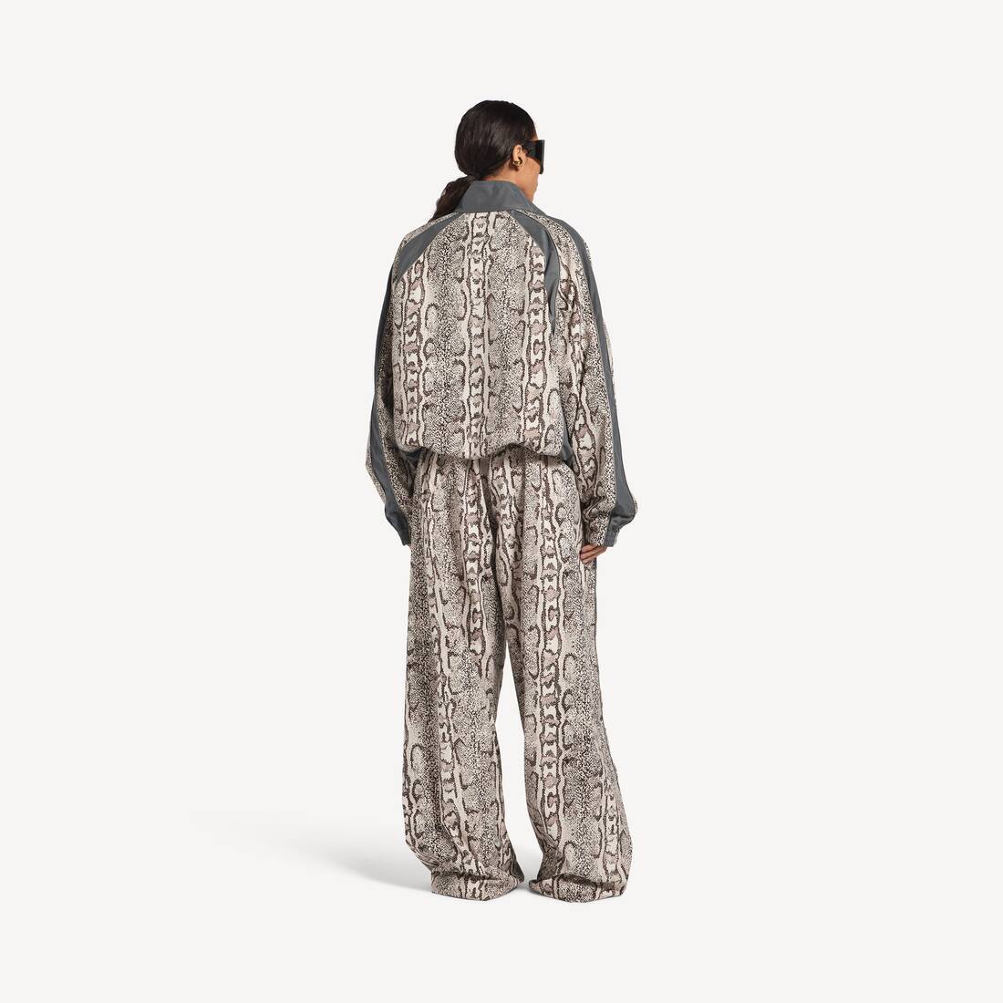 Women's Bodies Tracksuit Jacket in Ivory/brown | Balenciaga Australia EN - Image 4