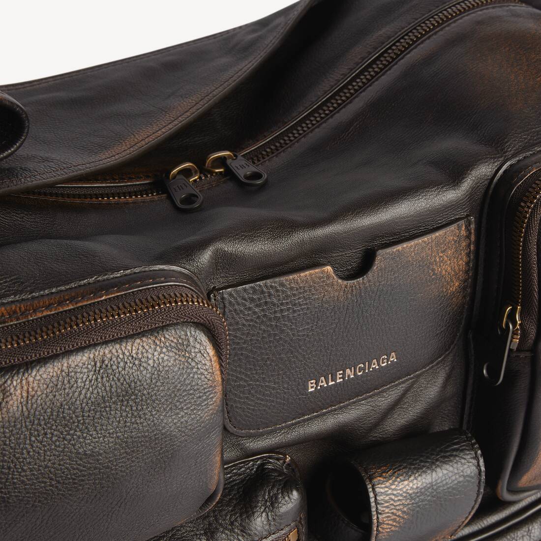 Men's Superbusy Sling Bag Large in Brown | Balenciaga Australia EN - Image 5
