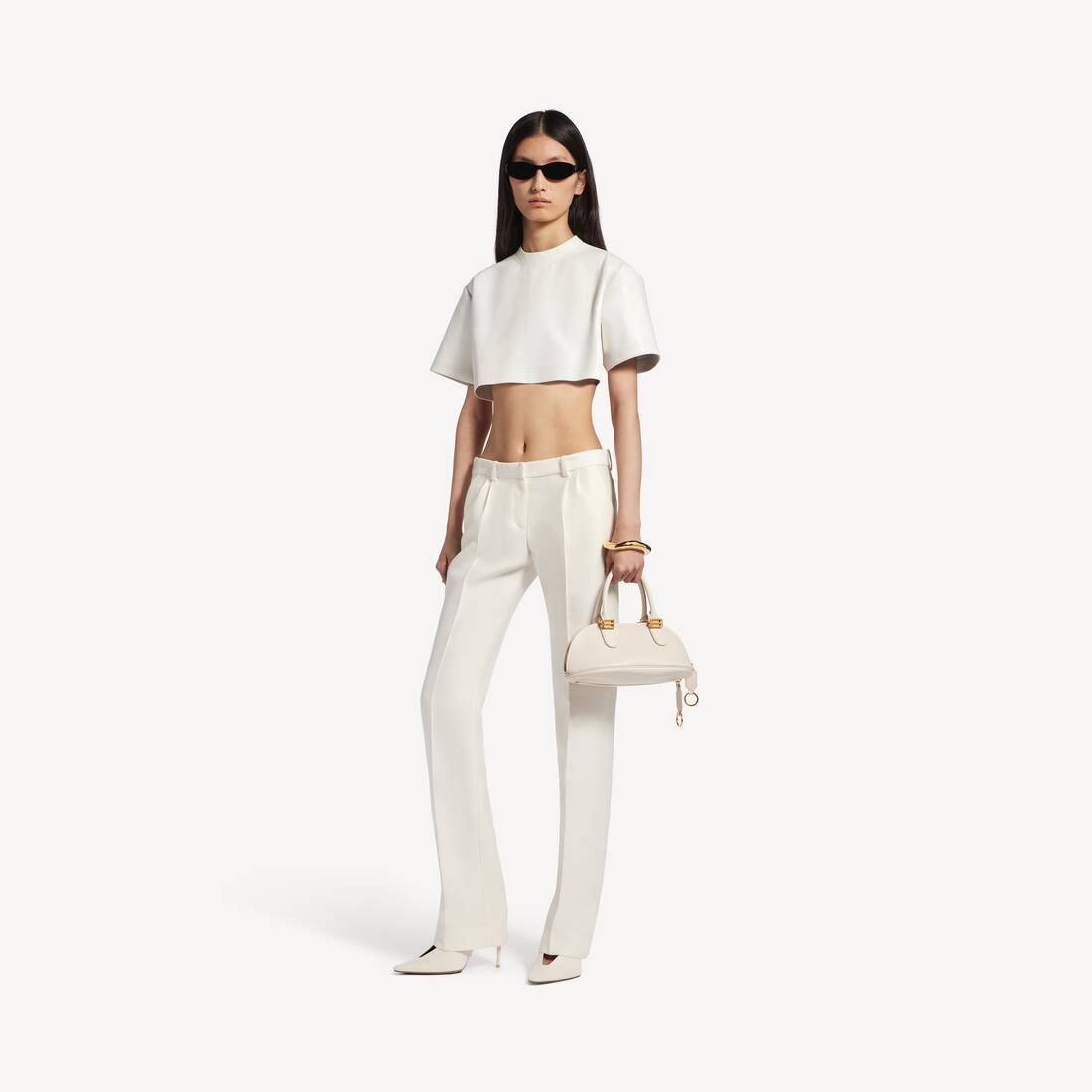 Women's Slim Tailored Pants in Ivory | Balenciaga Hong Kong SAR EN - Image 2