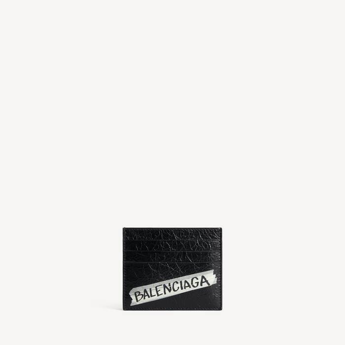 Men's Shopper Card Holder Large in Black - Men | Balenciaga Japan EN - Image 1