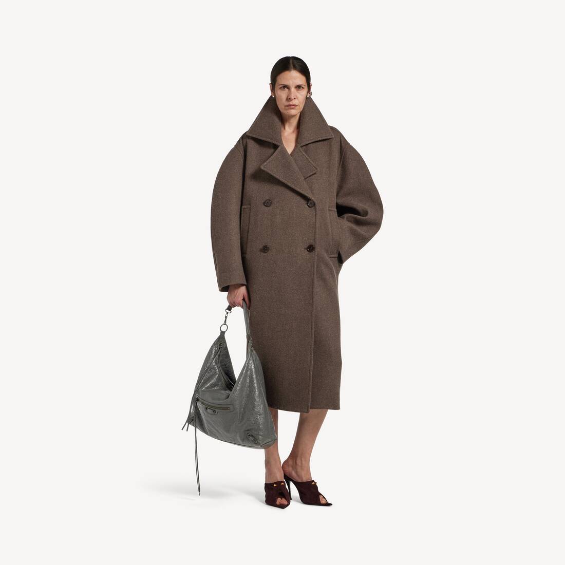 Women's Le City Hobo Bag Large in Volcanic Rock | Balenciaga Netherlands EN - Image 6