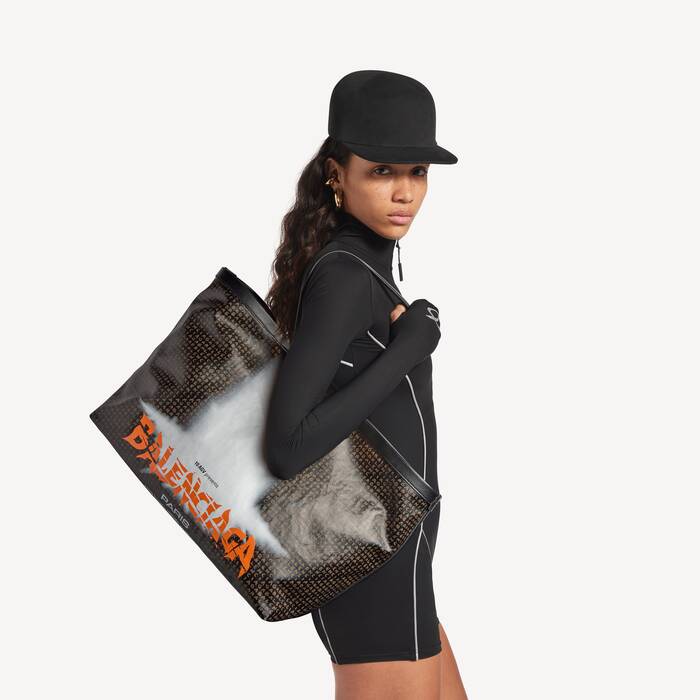 Women's Select Tote Bag Large in Black/orange - Women | Balenciaga United States EN - Image 3