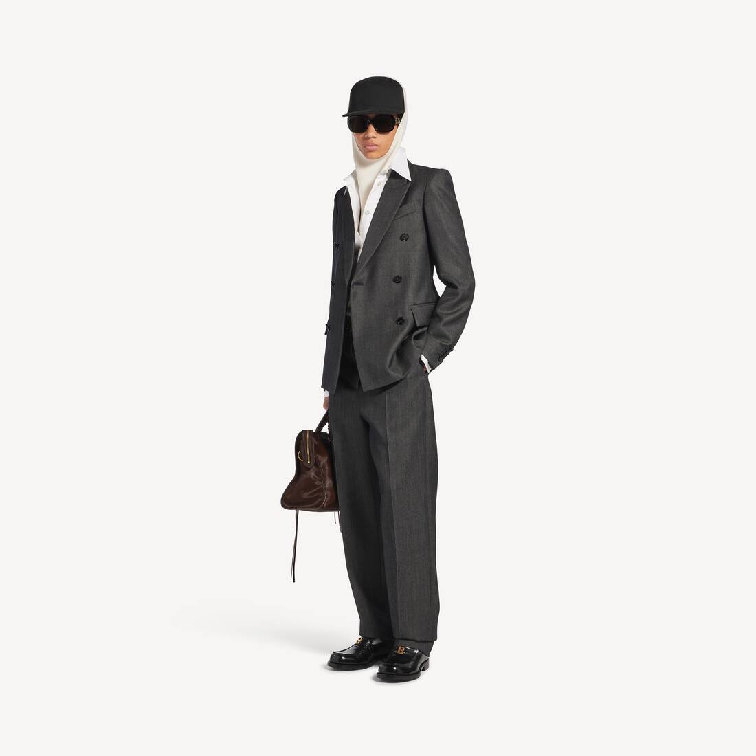 Women's Fitted Tailored Pants in Dark Navy | Balenciaga United States EN - Image 2