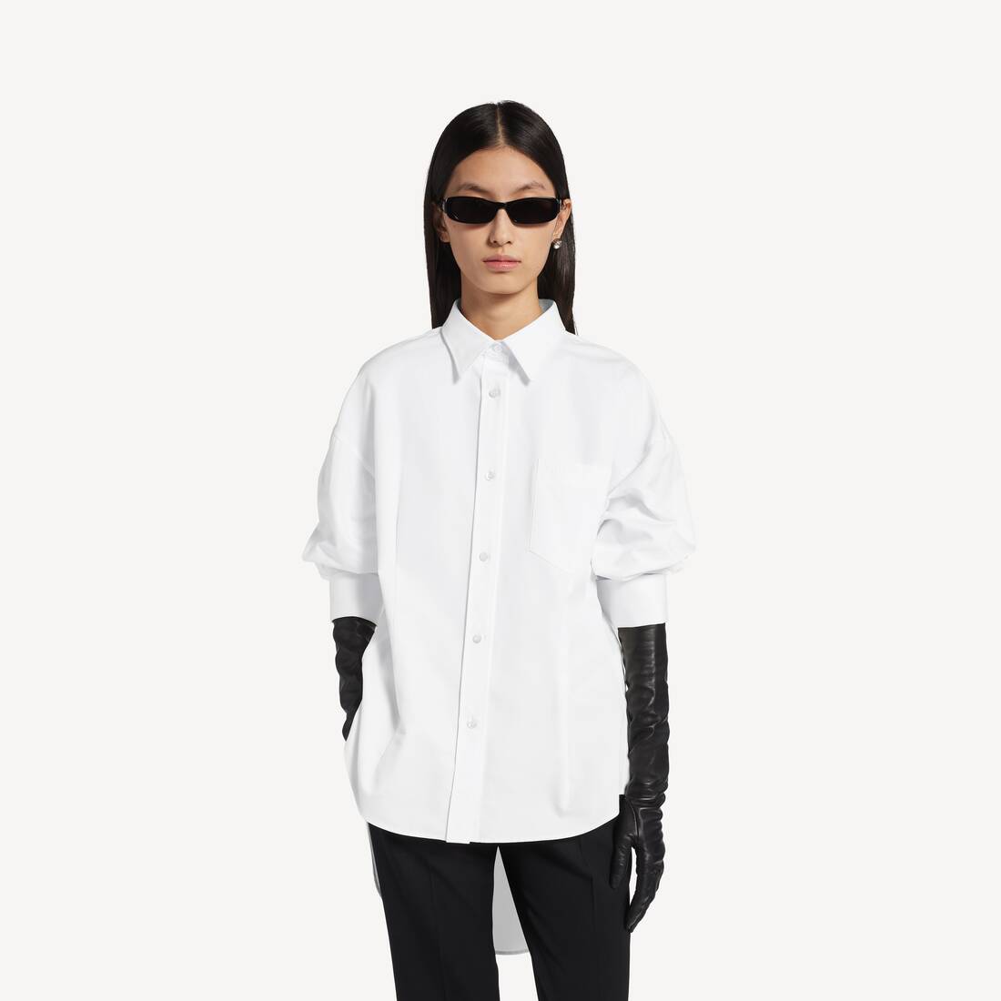 balenciaga dress shirt Size M/39EU - Balenciaga Men's Dress Shirt Black Logo Collar