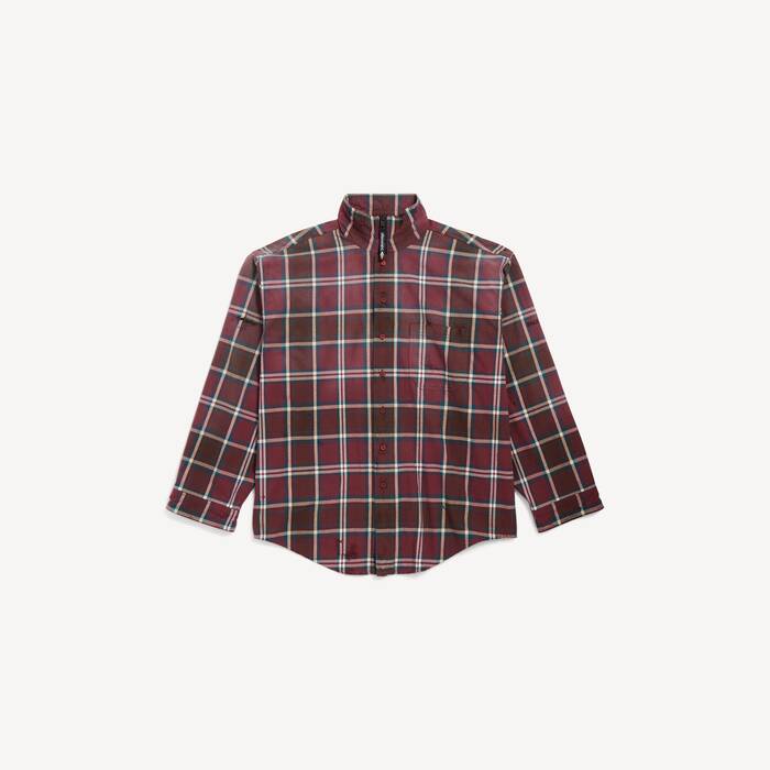 拉链衬衫  为 男士 在 酒红 - 男士 | Balenciaga 津巴布韦 ZH - Image 2