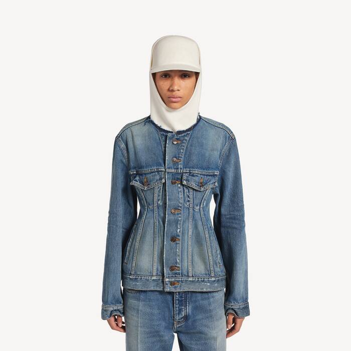 Women's Hourglass Jacket in Dark Blue - Women | Balenciaga Denmark EN - Image 1