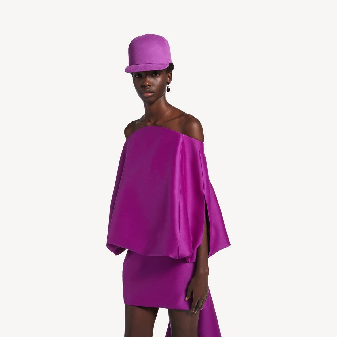 Women's Off-shoulder Dress in Violet | Balenciaga United States EN - Image 5
