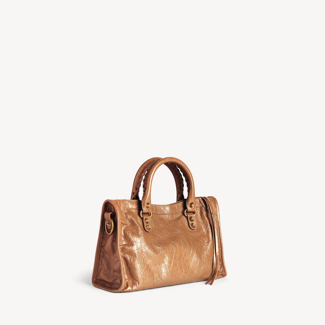 Ela's Bolsa Le City Pequena em Camelo | Balenciaga Brasil PT - Image 3