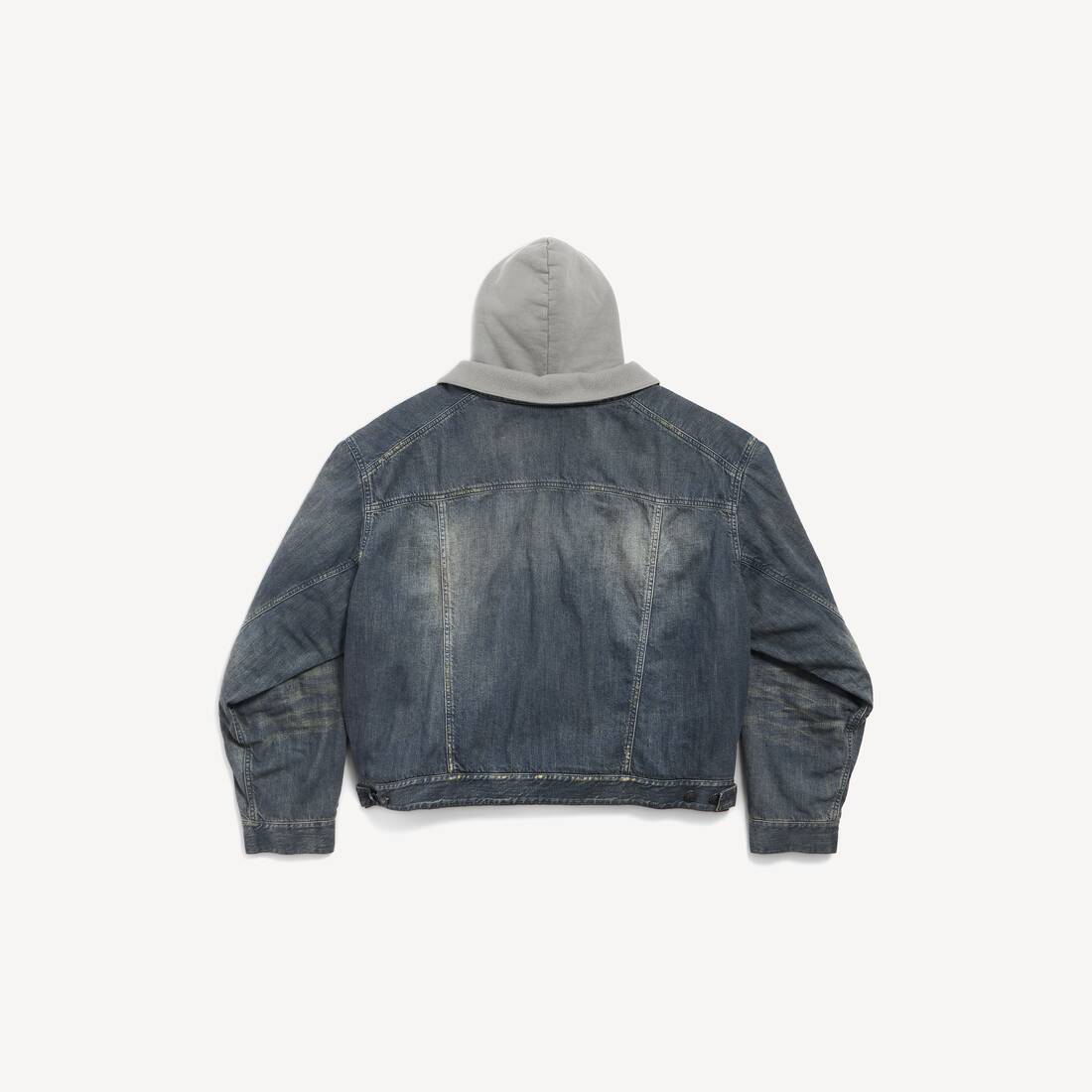 Men's Layered Lined Denim Jacket in Blue | Balenciaga Estonia EN - Image 2