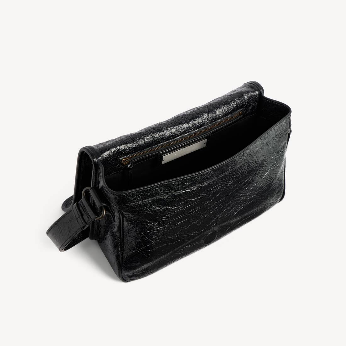 Bolso Mensajero Con Solapa Le City Peque&ntilde;o para Hombre en Negro | Balenciaga Espa&ntilde;a ES - Image 4
