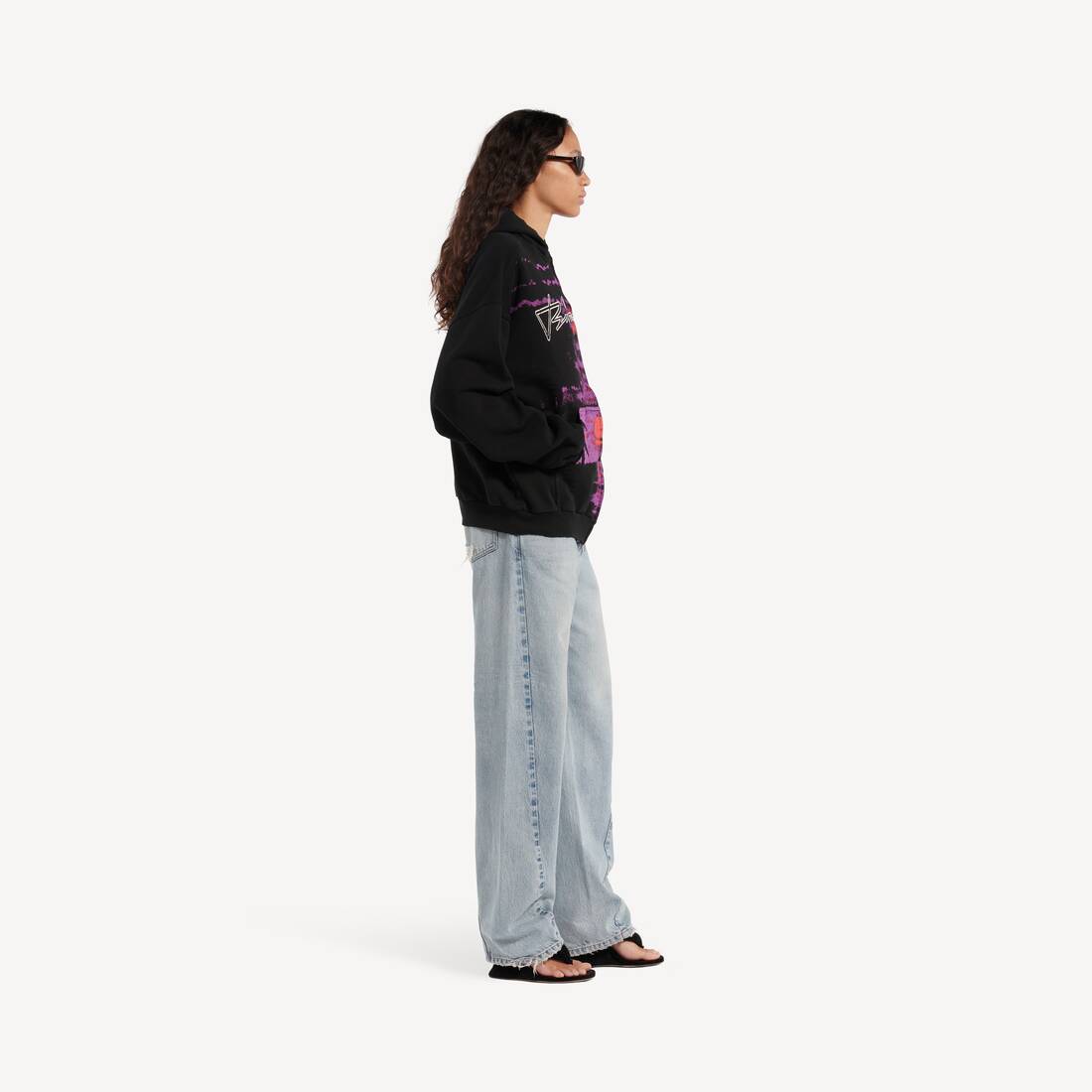 Felpa Con Zip Dream da Donna in Nero | Balenciaga Italia IT - Image 3