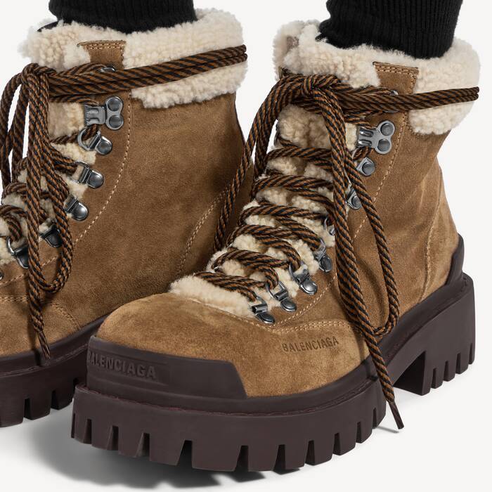 Bota De Invierno Combat Strike para Mujer en Nogal - Mujer | Balenciaga Espa&ntilde;a ES - Image 3