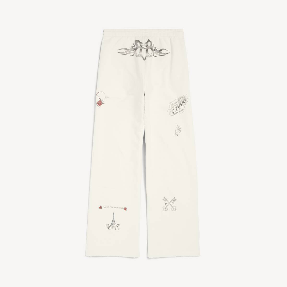 Uomo's Pantaloni Da Jogging Baggy Tattoo in Crema | Balenciaga Italia IT - Image 2