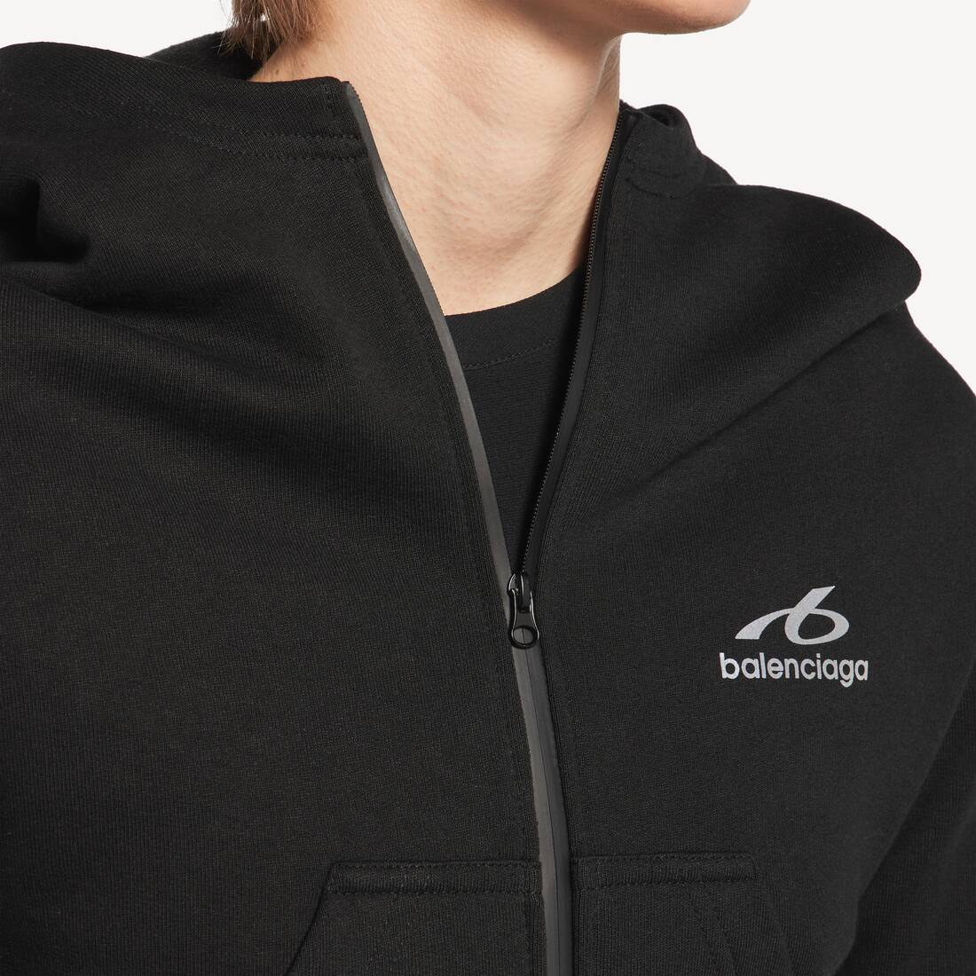 Sudadera Con Capucha Techwear Cocoon para Mujer en Negro | Balenciaga Espa&ntilde;a ES - Image 6