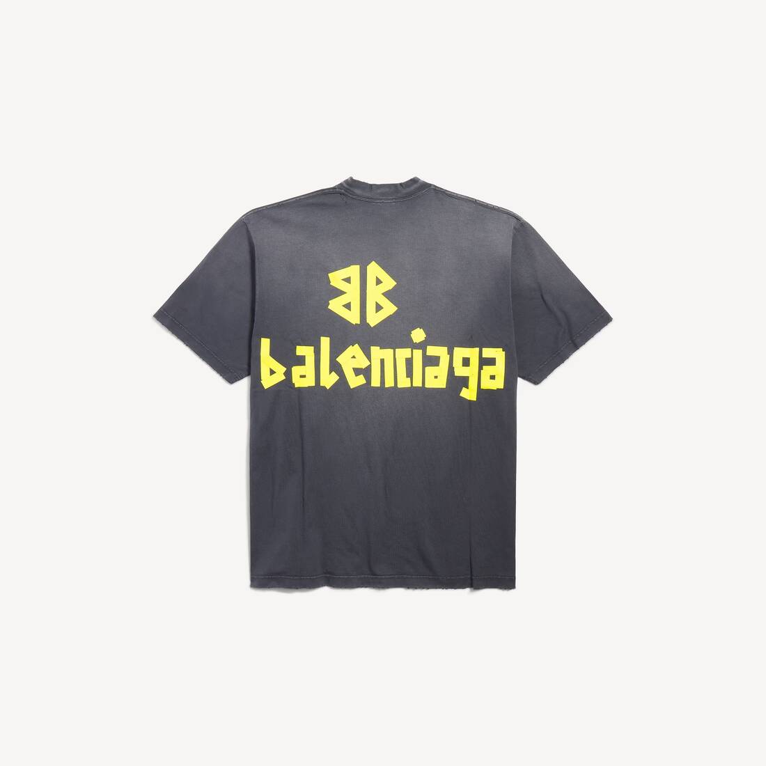 Tape Type Medium Fit T-shirt in Black Faded | Balenciaga Switzerland EN - Image 2