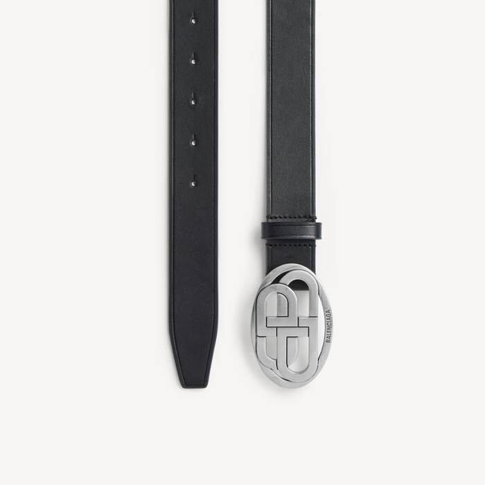Men's Oval Bb Belt in Black - Men | Balenciaga Canada EN - Image 1