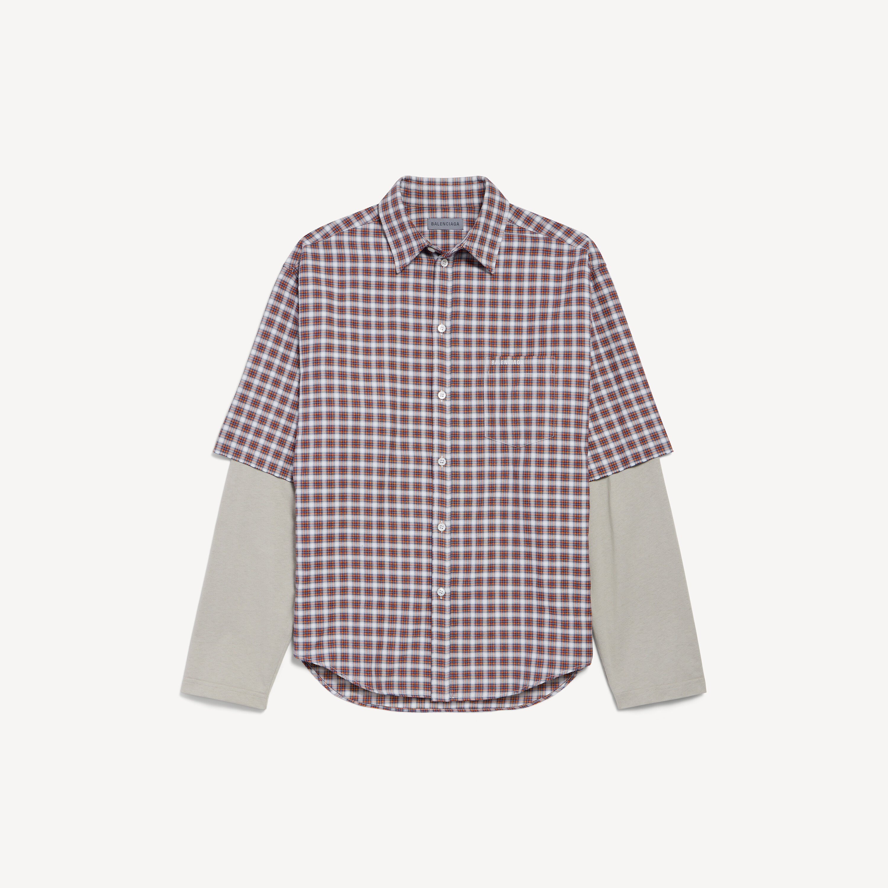 Men's Wrong Sleeve Shirt in Red/navy