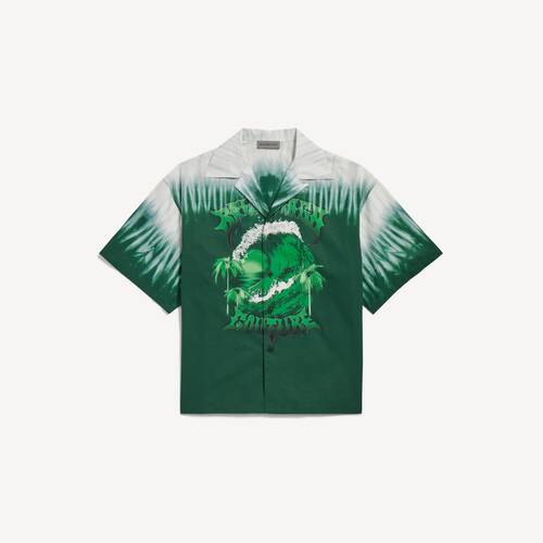 extreme tie dye bowling short sleeve shirt