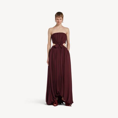 bustier draped dress