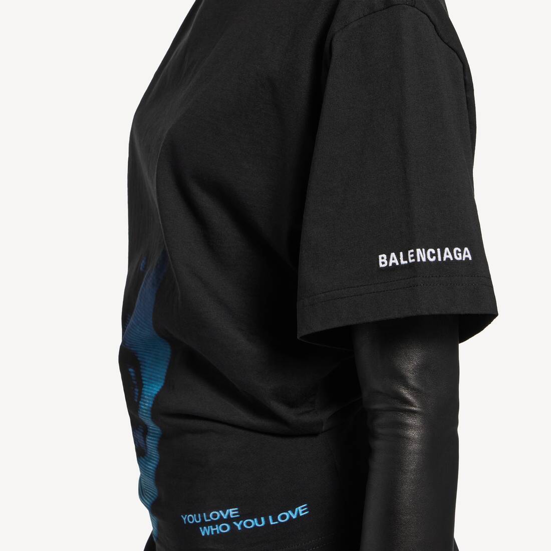 Women's Lips Short Sleeve Top in Black | Balenciaga United States EN - Image 4