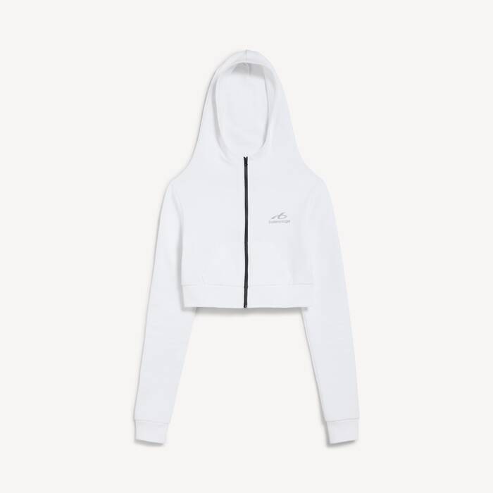 Sudadera Con Capucha Techwear Cocoon para Mujer en Blanco - Mujer | Balenciaga Espa&ntilde;a ES - Image 2