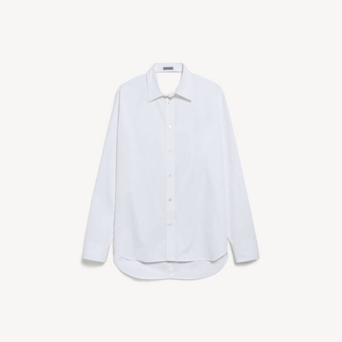 여성 드레이프 백 셔츠 화이트 - 여성 | 발렌시아가 대한민국 KO - Image 1