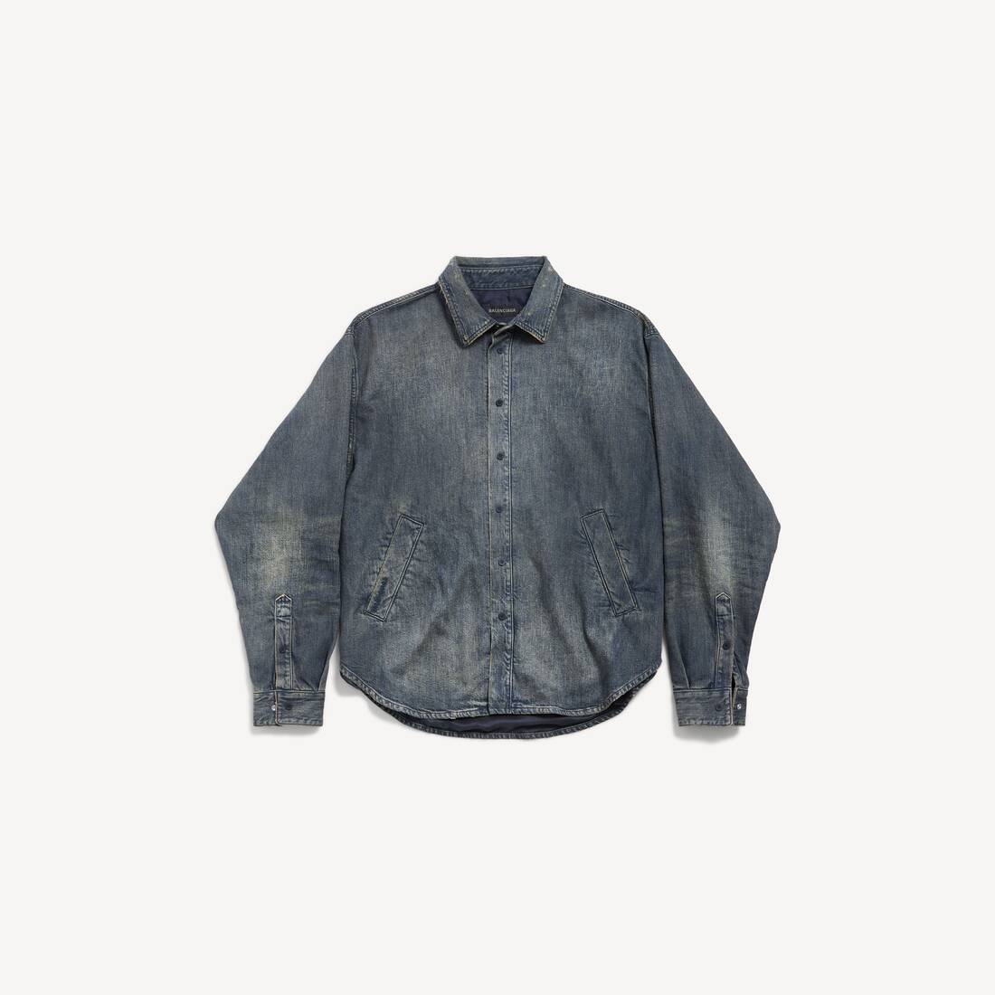 Men's Denim Overshirt in Blue Balenciaga HK - Main Image