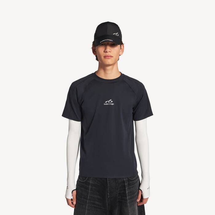 Men's Techwear Long Sleeve T-shirt in Navy/white - Men | Balenciaga United States EN - Image 1