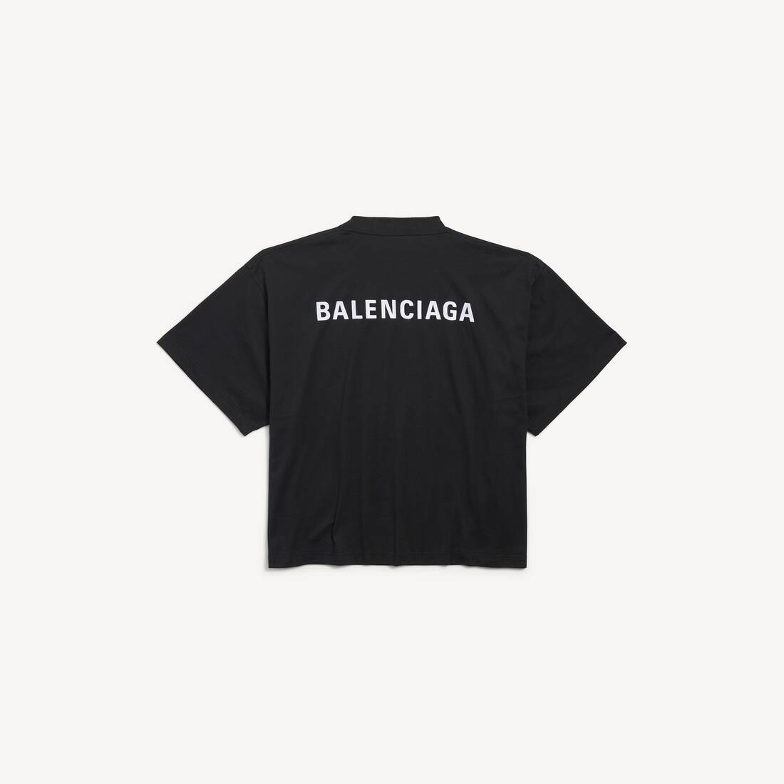 Women's Balenciaga Back Cropped T-shirt in Black/white | Balenciaga Czech Republic EN - Image 2