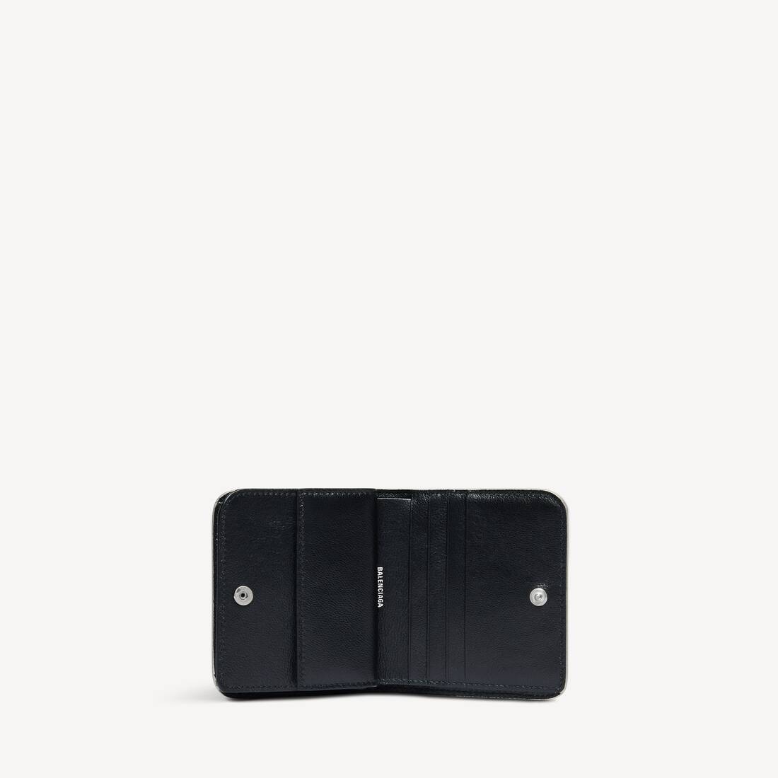 Women's Cash Flap Coin And Card Holder Sparkling Fabric in Silver | Balenciaga Netherlands EN - Image 3