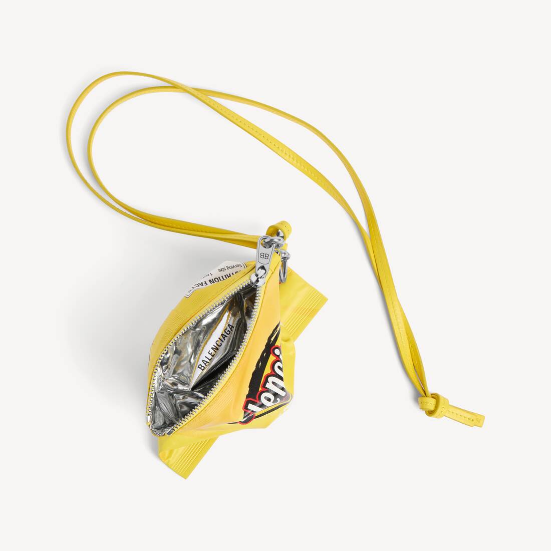 Chips Phone Holder Pouch in Yellow | Balenciaga Macau SAR EN - Image 3