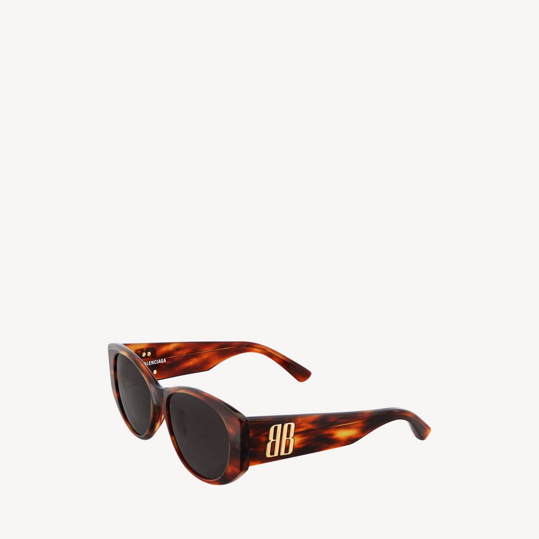 Nano Round Sunglasses in Brown Havana | Balenciaga United Kingdom EN - Image 4