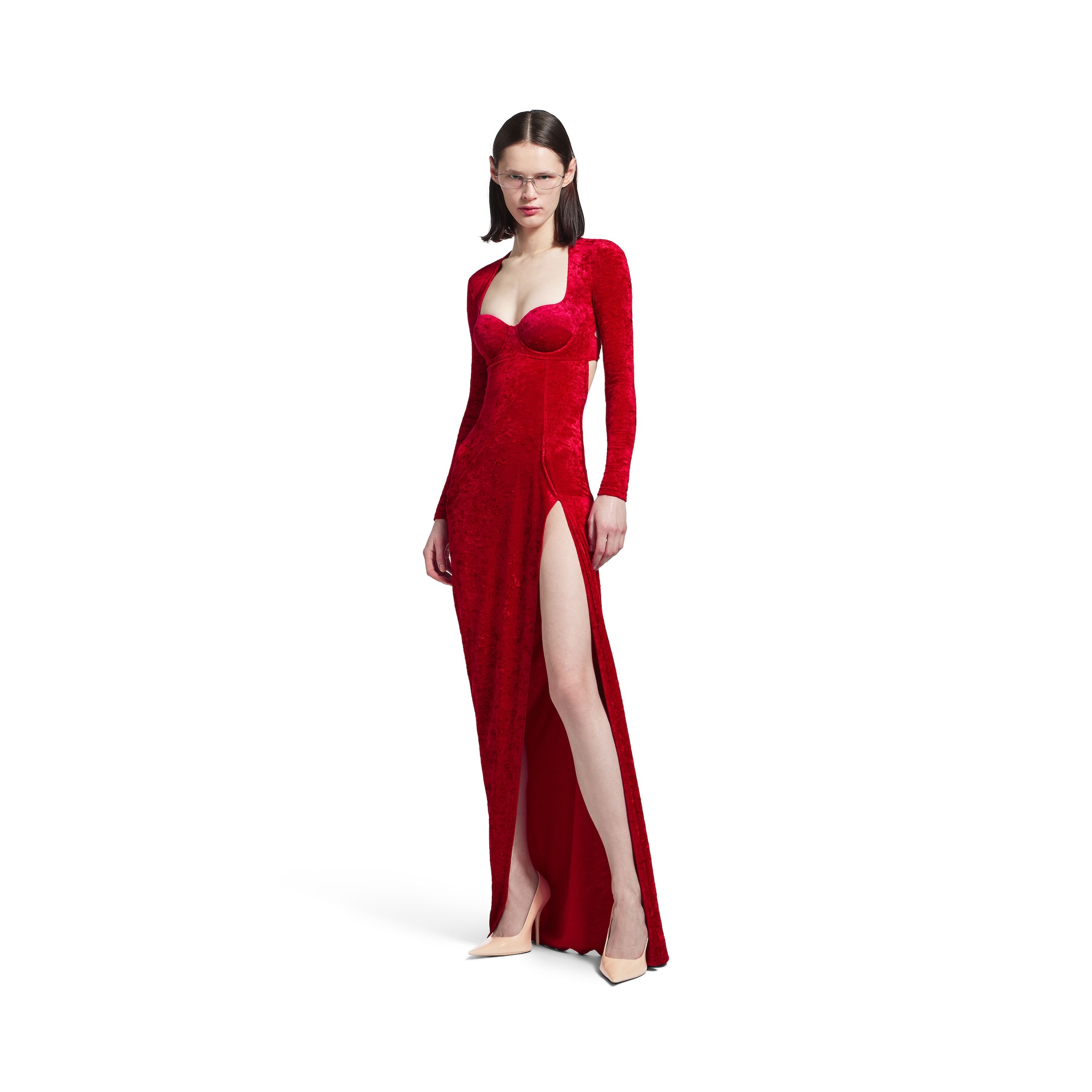 draped maxi dress
