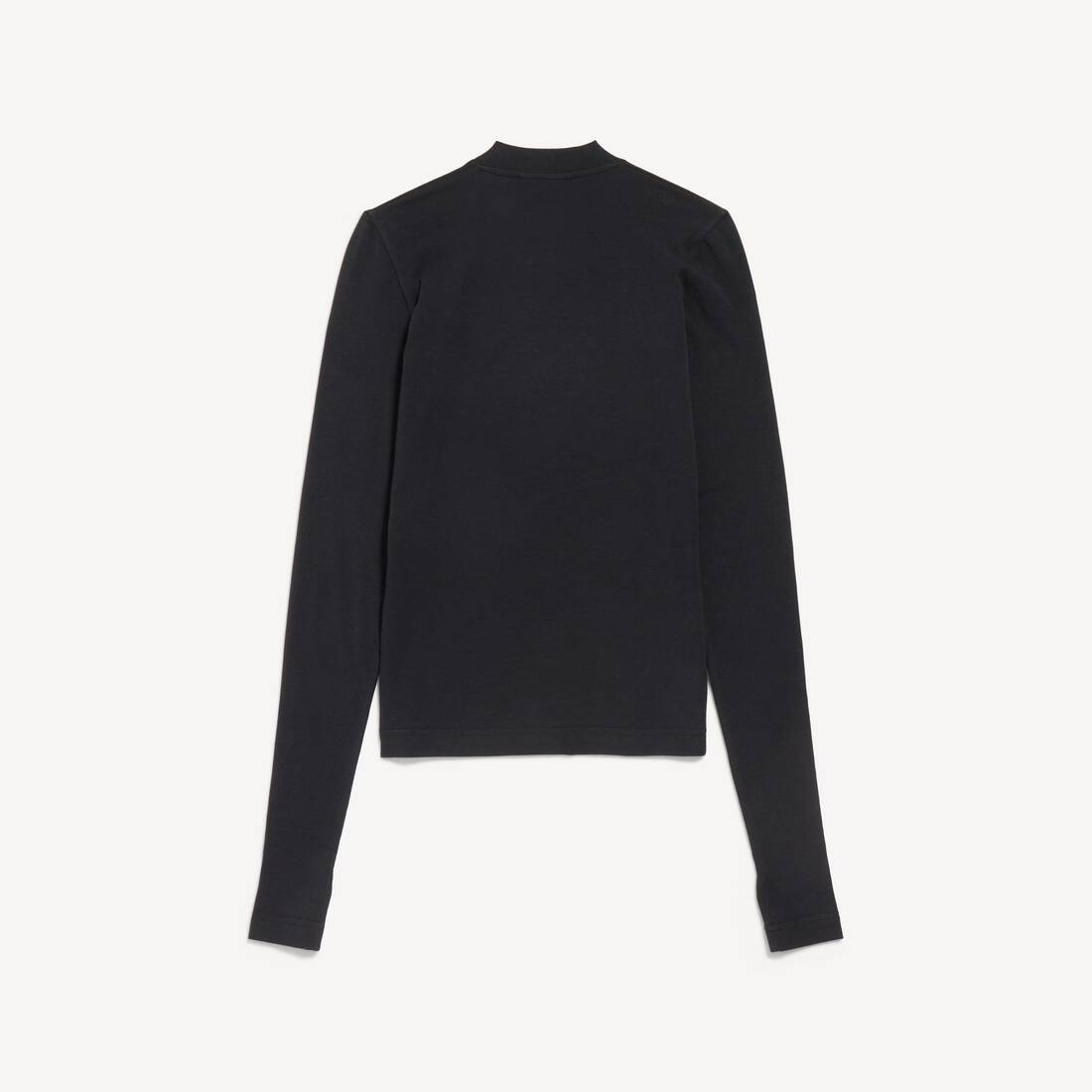 Women's Bodies Fitted Crewneck Top in Black | Balenciaga Republic Of Korea EN - Image 2