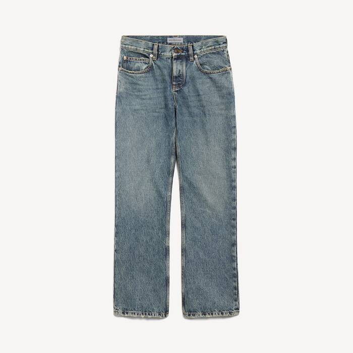 Women's Regular Fit Jeans in Dirty Vintage Blue - Women | Balenciaga Portugal EN - Image 2